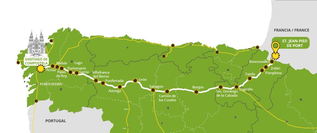 Mapa web CAMINO FRANCES c 01 - NowaVentura